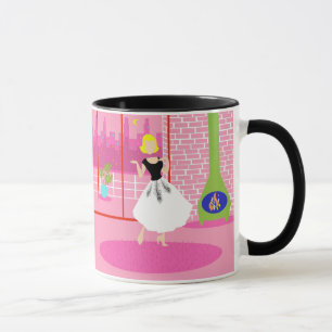 Retro in der rosa Wecker-Tasse Tasse