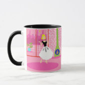 Retro in der rosa Wecker-Tasse Tasse (Links)