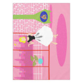 Retro in der rosafarbenen Tablette Tischdecke (Vorderseite)