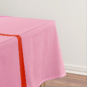 Retro in der rosafarbenen Tablette Tischdecke (Beispiel)