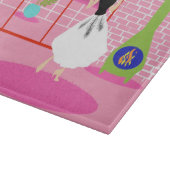 Retro in der rosafarbenen Zwischenablage Schneidebrett (Ecke)