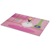 Retro in der rosafarbenen Zwischenablage Schneidebrett (Ecke)