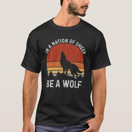 Retro in einer Nation Schafe sein Wolf , Anti Mask T-Shirt (Vorderseite)