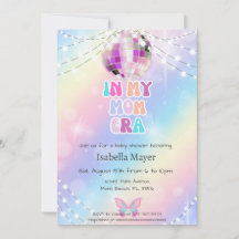 Retro in ihrer Mama Era Baby Dusche Einladung