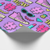 Retro in Lila Geschenkpapier (Ecke)