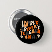 Retro in meinem Spooky-Lehrer Era Halloween Button (Vorne & Hinten)