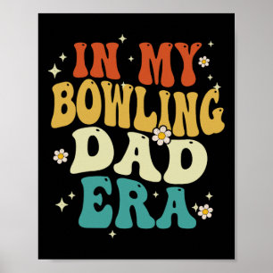 Retro in meiner Bowling-Vater-Ära Lustiger Bowling Poster