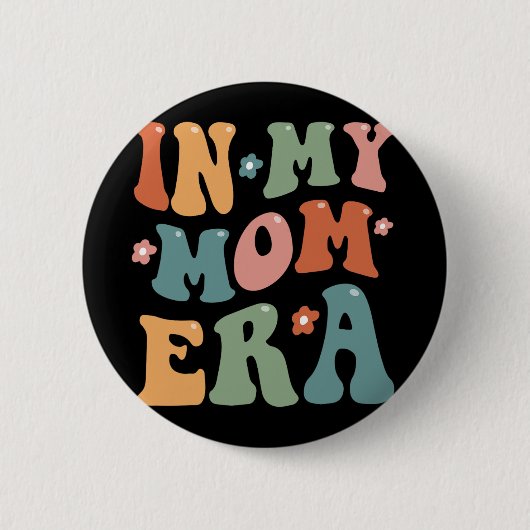Retro in meiner Coolen Mama Erra Funny Mama Mütter Button (Vorderseite)