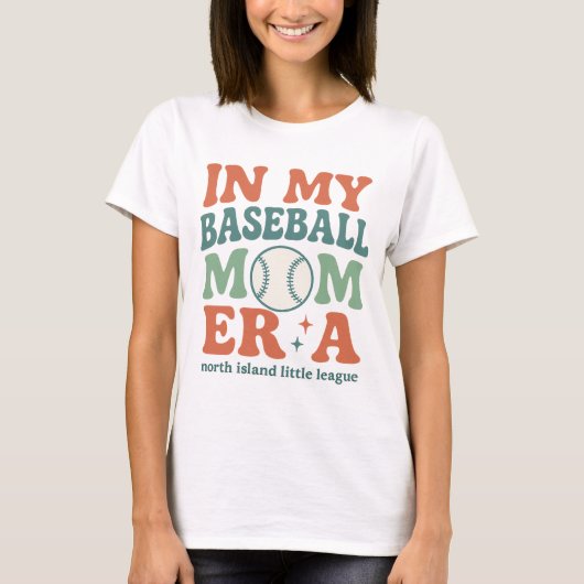 Retro "In My Baseball Mama Ära" T - Shirt (Vorderseite)