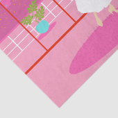 Retro in rosa Gewebpapier Seidenpapier (Ausschnitt)