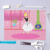 Retro in rosa Gewebpapier Seidenpapier (Handwerk)