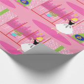 Retro in rosa Wrapping Paper Geschenkpapier (Ecke)