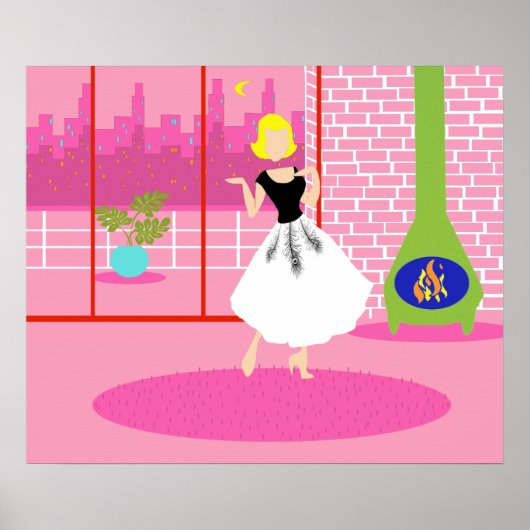 Retro In the Pink Poster (Vorne)
