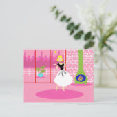 Retro In the Pink Postkarte (Stehend Vorderseite)