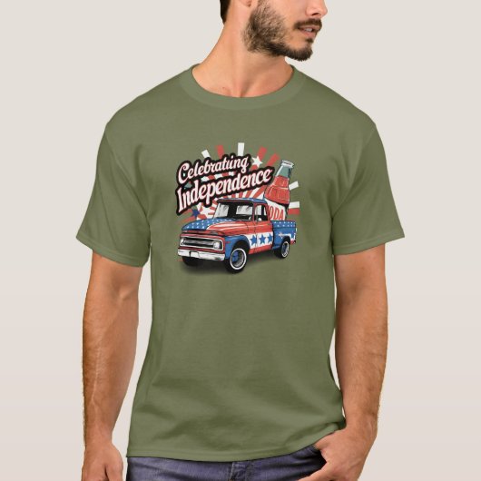 Retro Independence Celebration T-Shirt (Vorderseite)