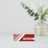 Retro-INDIAN-Lebensmittel Mini Visitenkarte (Stehend Vorderseite)