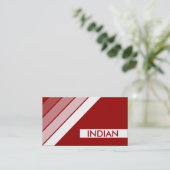 Retro-INDIAN-Lebensmittel Visitenkarte (Stehend Vorderseite)
