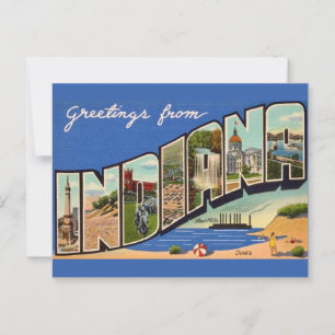 Retro Indiana Grußkarte Postkarte