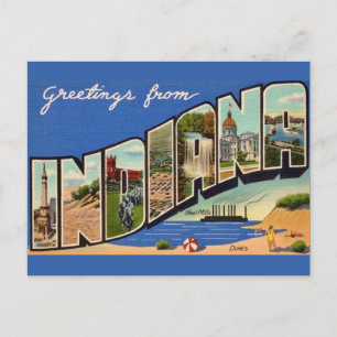 Retro Indiana Grußkarte Postkarte