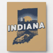 Retro Indiana Landschaftliche Silhouette Fotoplatte (Vorderseite)