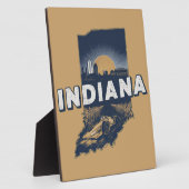 Retro Indiana Landschaftliche Silhouette Fotoplatte (Seite)