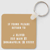 Retro Indiana Landschaftliche Silhouette individue Schlüsselanhänger (Rückseite)