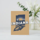 Retro Indiana Landschaftliche Silhouette Postkarte (Stehend Vorderseite)