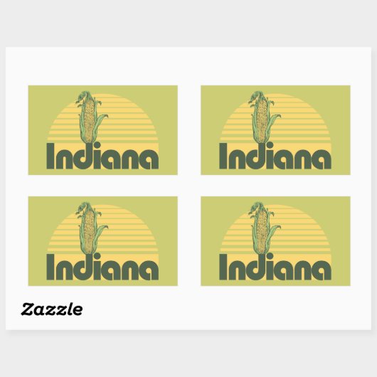 Retro Indiana Rechteckiger Aufkleber (Blatt)