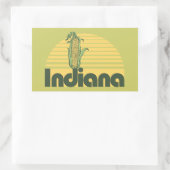 Retro Indiana Rechteckiger Aufkleber (Tasche)