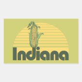 Retro Indiana Rechteckiger Aufkleber (Vorderseite)