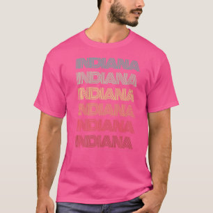 Retro Indiana Zuhause Staat Roots Indianapolis Fam T-Shirt