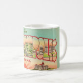 Retro Indianapolis Gruß Kaffeetasse (VorderseiteRechts)