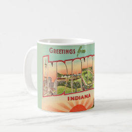 Retro Indianapolis Gruß Kaffeetasse