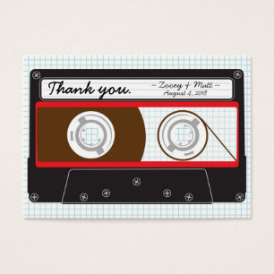 Retro Indie Mixtape Hochzeit Rot, Schwarz & Weiß