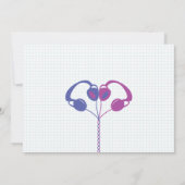 Retro Indie Mixtape Lila / Blau Save the Date (Rückseite)