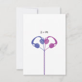 Retro Indie Mixtape Wedding (Lila/blau) RSVP Karte (Rückseite)