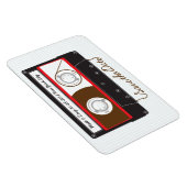 Retro Indie Mixtape Wedding Red, Black & White Magnet (Rechte Seite)