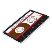 Retro Indie Mixtape Wedding Red, Black & White Magnet (Linke Seite)