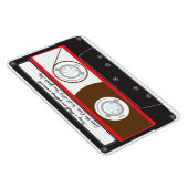 Retro Indie Mixtape Wedding Red, Black & White Magnet (Rechte Seite)