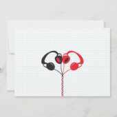 Retro Indie Mixtape Wedding Red, Black & White Save The Date (Rückseite)