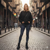 Retro Indigo Gray Artistic Texture Leggings