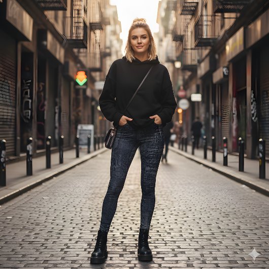 Retro Indigo Gray Artistic Texture Leggings