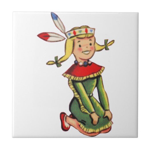 Retro indische Prinzessin Costume Fliese (Vorderseite)