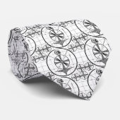 Retro indisches Hauptfernsehtest-Muster Krawatte (Gerollt)