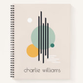 Retro-individuelle Name für abstrakte geometrische Notizblock (Vorderseite)