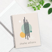 Retro-individuelle Name für abstrakte geometrische Notizblock