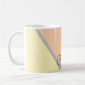 Retro-Individuelle Name mit elegantem Pastellfarbe Kaffeetasse (Links)