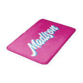 Retro Individuelle Name Personalisiert Groovy Uni Badematte (Schrägansicht)