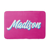 Retro Individuelle Name Personalisiert Groovy Uni Badematte (Vorderseite)