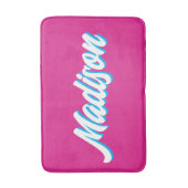 Retro Individuelle Name Personalisiert Groovy Uni Badematte (Vorderseite Vertikal)